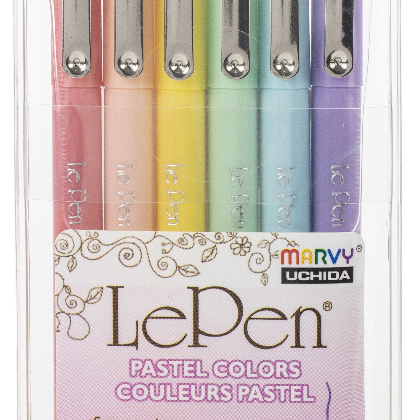 Le Pen Pen Sets, 6-Pen Pastel Colors Set JB-34835