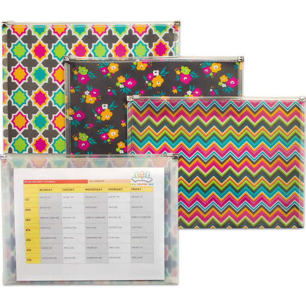 Envelope Printed Zippered Reusable Poly Envelopes Assorted Colors (Box) JB-35004_386d46c9-4aad-4f4e-bd15-5b11d473f8e0