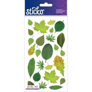 Crafts Stickers Sticko Different Types Classic Leaves Maple Green Repeats JB-35899_10187763-654b-44b9-9697-165e114ad52e