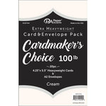 Paper Cream Card & Envelope Pack (Box) Arts & Crafts JB-36566