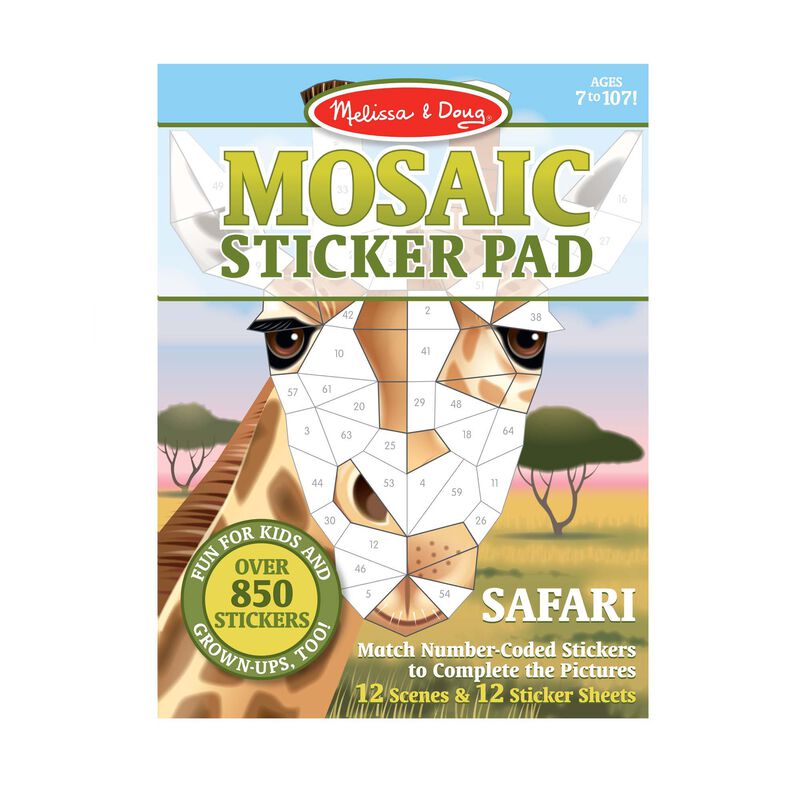 M&D Mosaic Sticker Pad Safari Melissa & Doug JB-36807_1a269252-337b-4519-8a02-3d5086646e3a