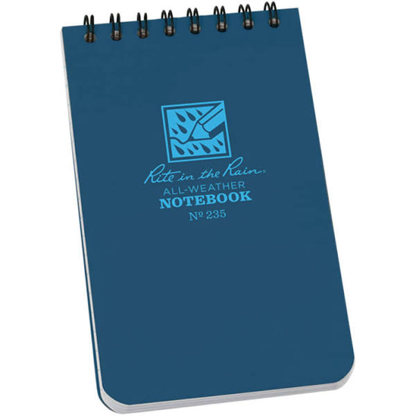 RR #235 3X5 NOTEBOOK BLUE RITE IN THE RAIN ALL WEATHER WATERPROOF Jerrol's Supplies