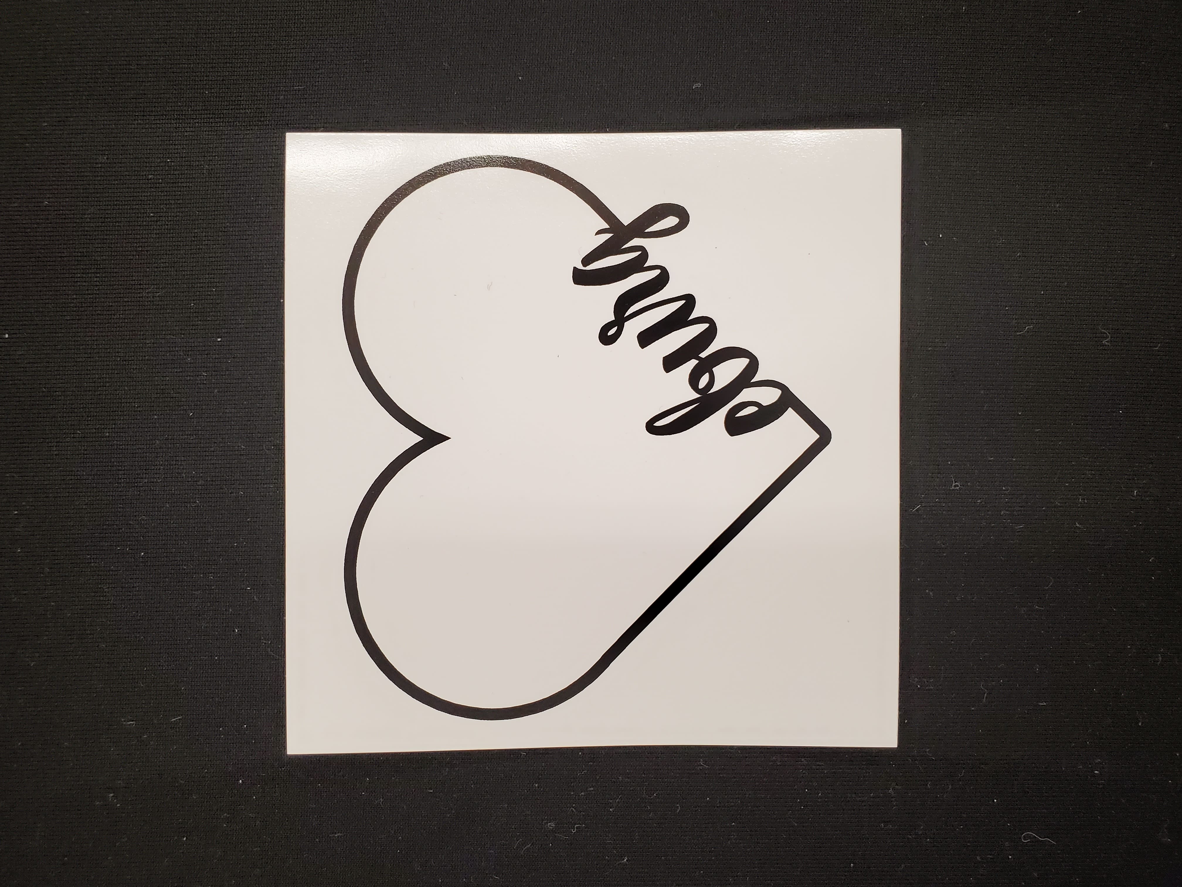 Eburg Heart Sticker Black/White Ellensburg 3.5X3.5" JB-37306_de865ba1-e3d5-45fc-a054-782d53c9d470