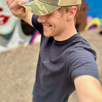 CWU Wildcat Logo Leather Patch Camo Hat JB-37788_1