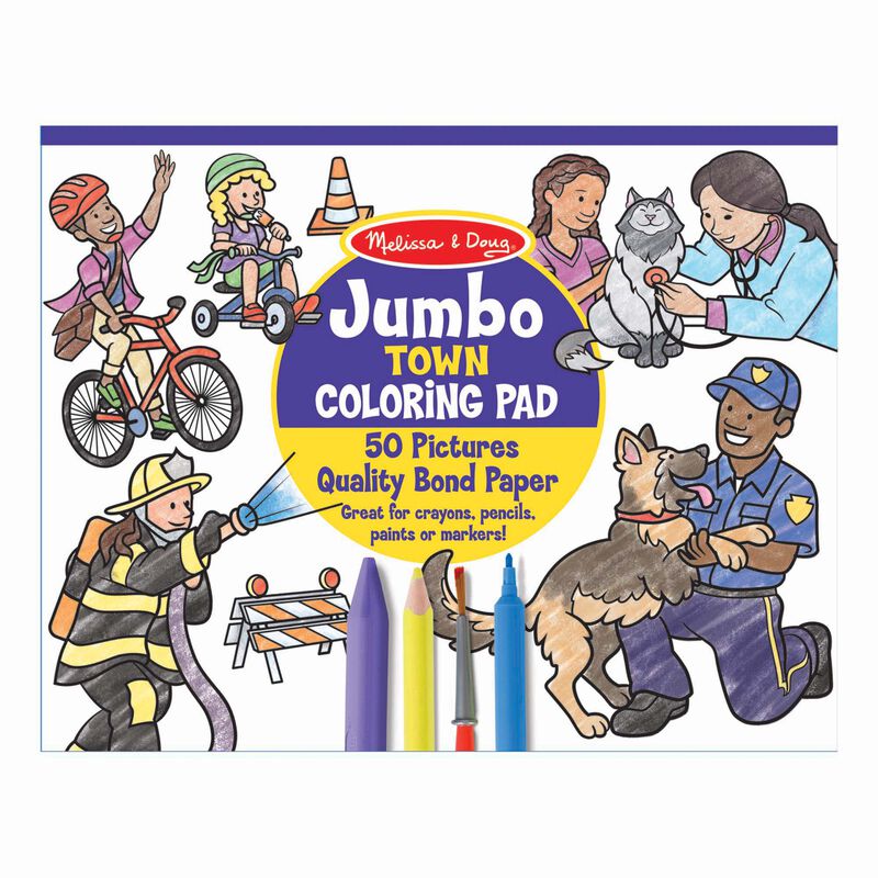 M&D Jumbo Town Coloring Pad Melissa & Doug JB-37811_4a910b65-bc54-4854-ad2b-983e3b7a66fa