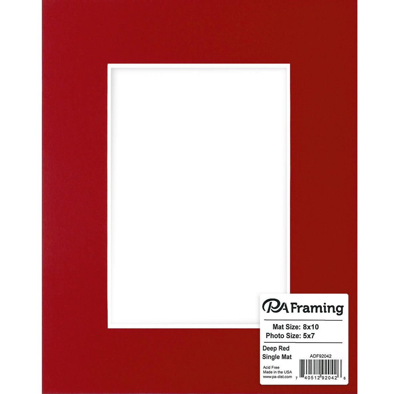 8X10 Red Mat W/White Core JB-38023