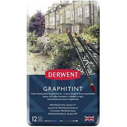 Derwent Graphitint Pencil Tin 12 Arts & Crafts JB-38059_9fba3d21-001c-4c91-ae80-2df7c8d38108
