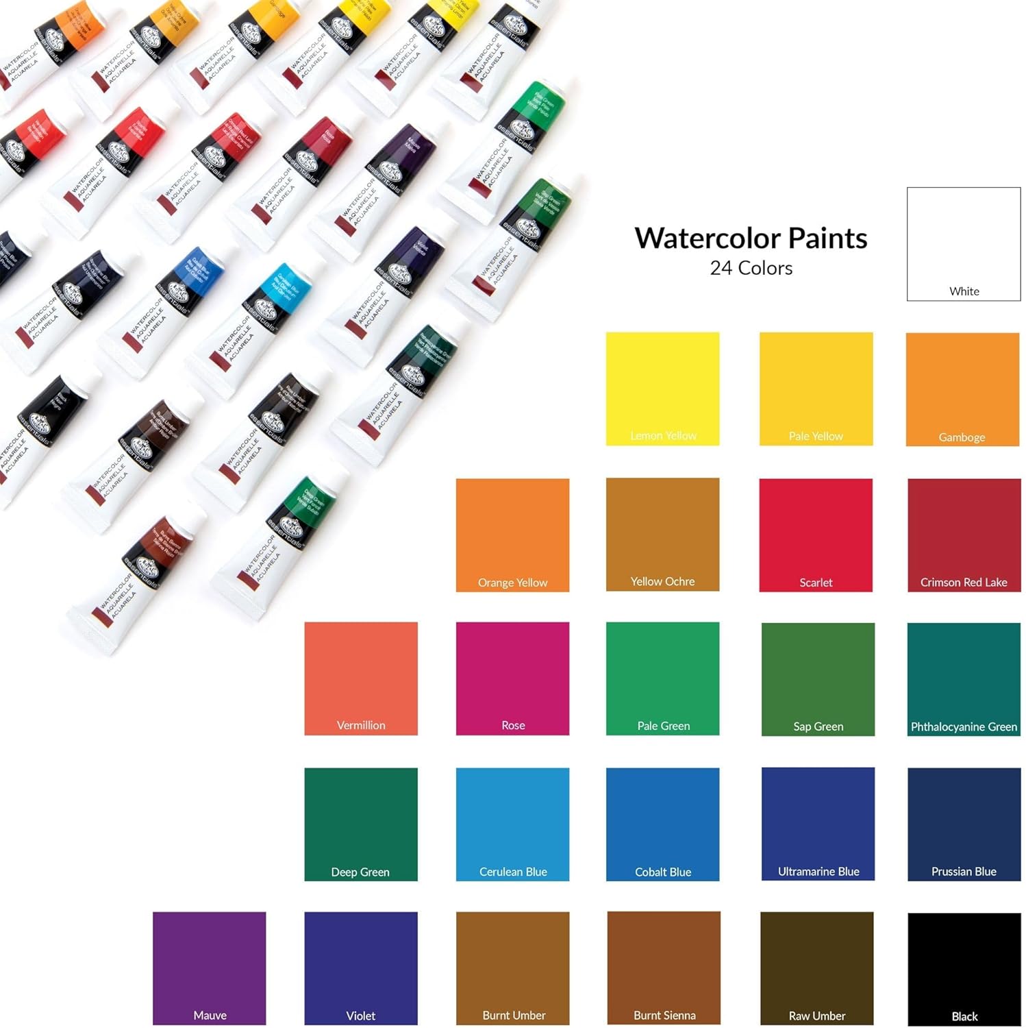 Royal & Langnickel Wat24 Watercolor Artist Tube Paint, 12Ml, Pack Of 24 Colors JB-38060_4