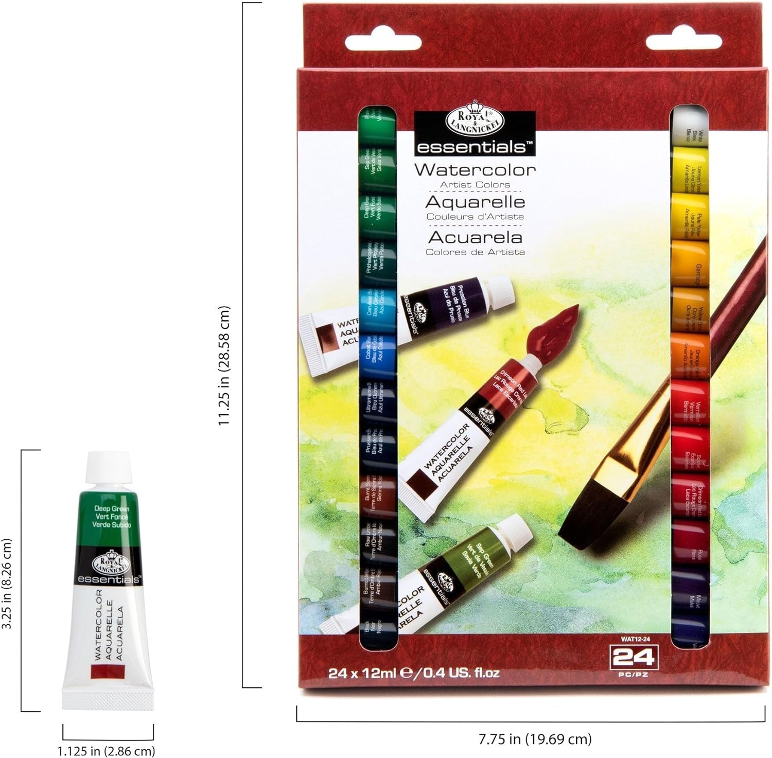 Royal & Langnickel Wat24 Watercolor Artist Tube Paint, 12Ml, Pack Of 24 Colors JB-38060_5
