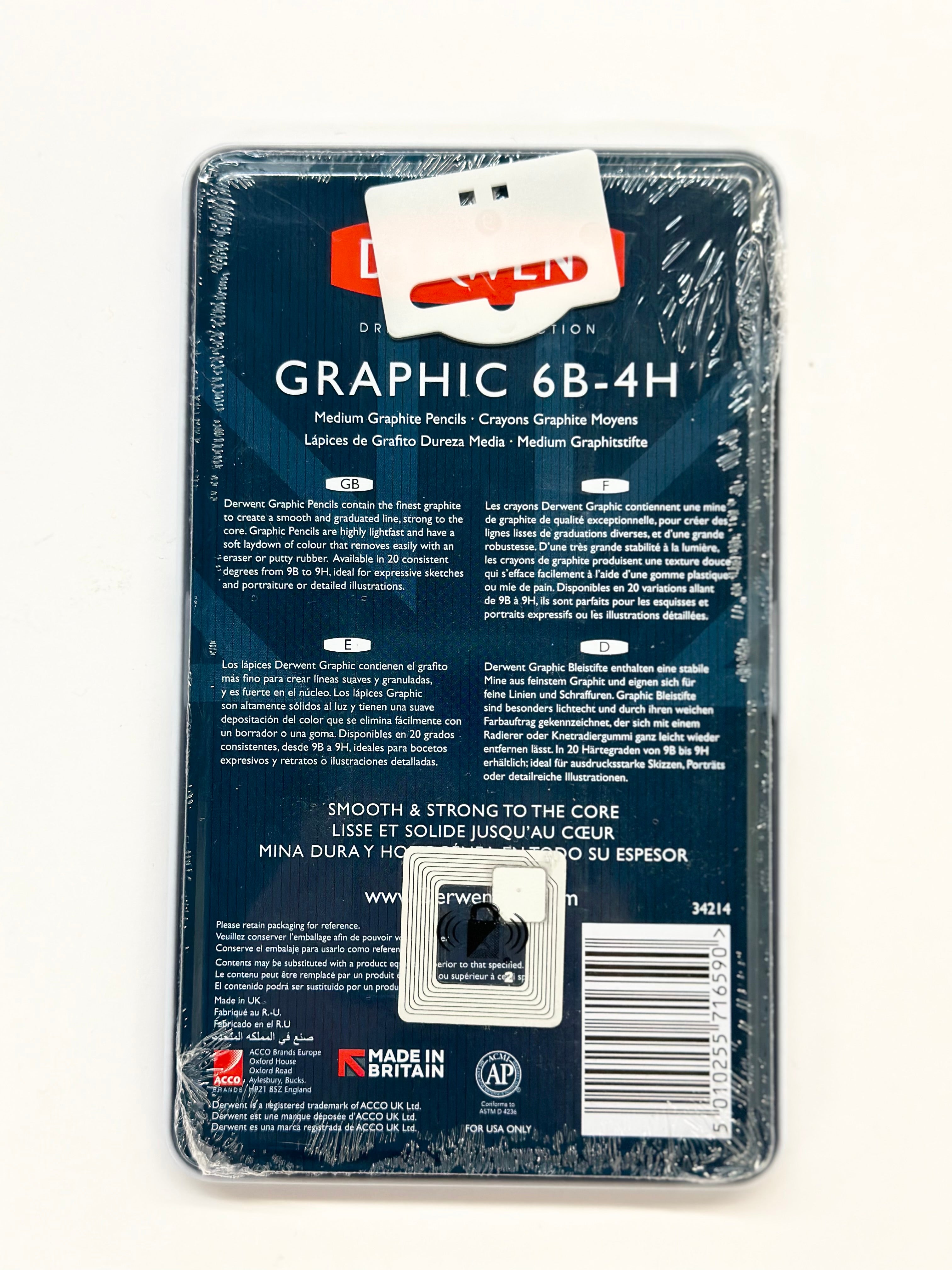 Art Kit Penc Derwent Graphic 6B-4H Arts & Crafts JB-38074_1
