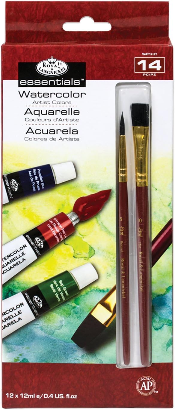 Essentials Watercolor Paints 12Ml 12/Pkg-Assorted Colors Arts & Crafts JB-38078_f6885e7f-4011-4e56-aa31-396e6e04d145