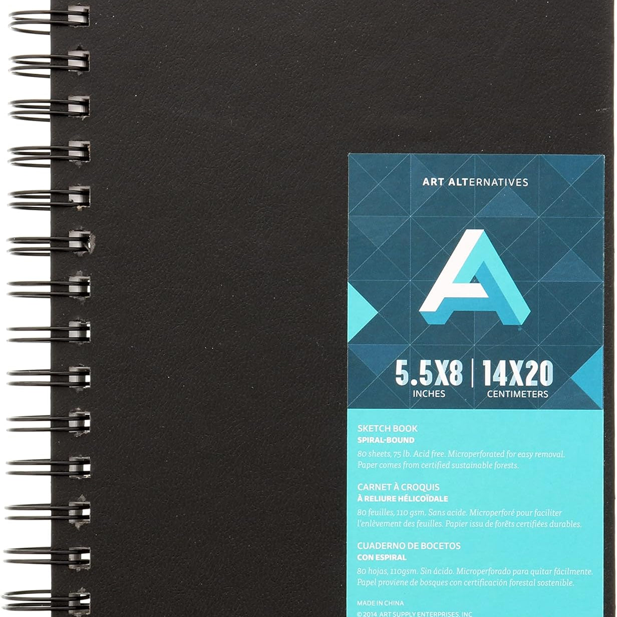 Art Alternatives Spiral-Bound Sketch Book, 5.5 In X 8 In Arts & Crafts JB-38100