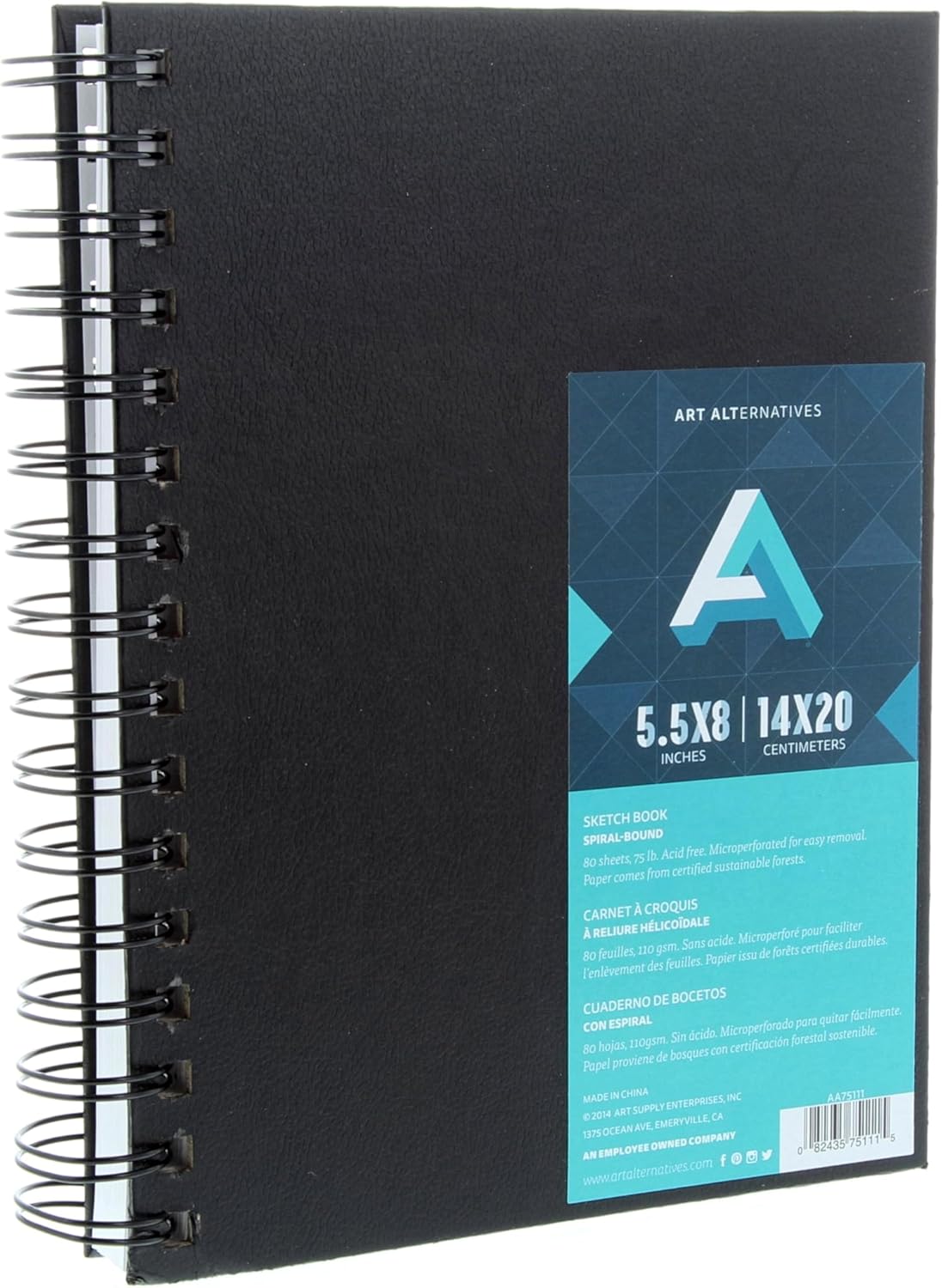 Art Alternatives Spiral-Bound Sketch Book, 5.5 In X 8 In Arts & Crafts JB-38100_2