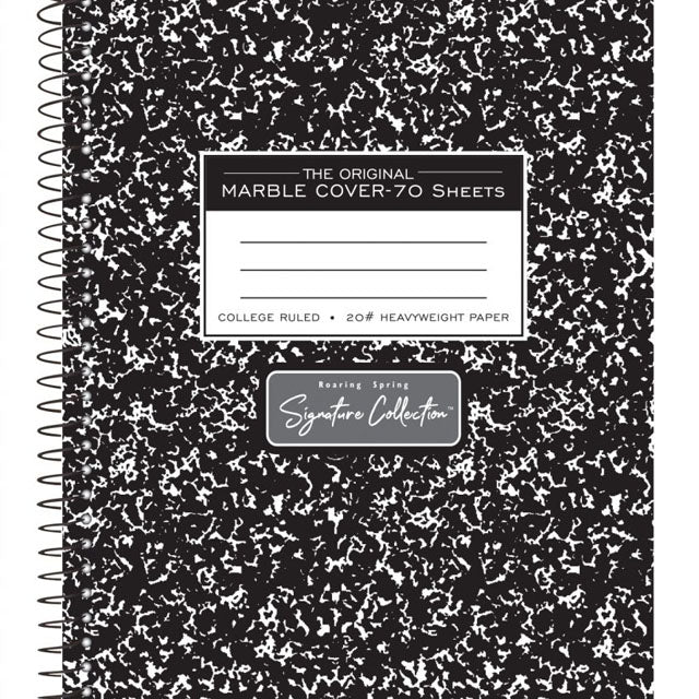 Composition Wirebound Book-College Ruled (70 Sheets) 9 3/4" X 7 1/2" JB-38264