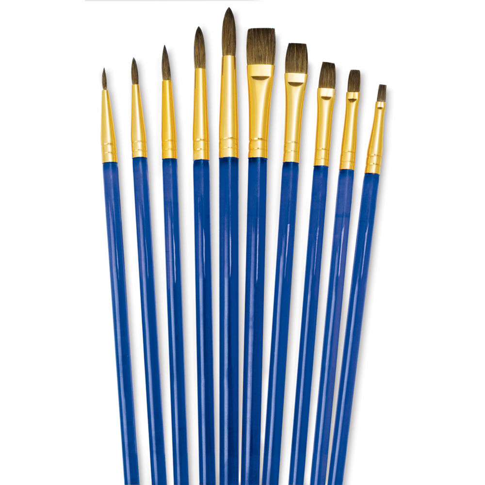 Camel Paint Brush Value Pack 10Pc Arts & Crafts JB-38624
