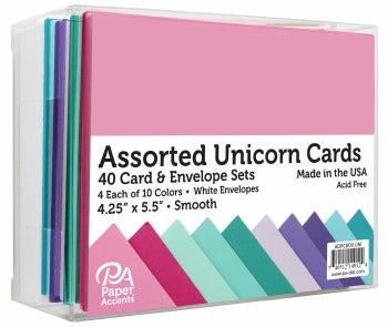 Boxed Card & Envelope Set, 40Ct- Smooth Unicorn (Box) Arts & Crafts JB-39241_b9d90cac-7c9d-41eb-a460-ea3f9324ce14