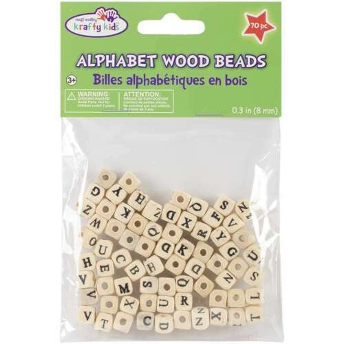 Wood Alphabet Beads 8Mm 70/Pkg-Natural 775749164190 JB-39289_ac627f7b-d4a9-47bb-a2d1-8b759fed1916