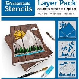Pa Essentials 6X6 Stencil 3Pk- Mountains JB-39459_0ef113de-8e22-4d37-94ac-9a9ffc251dd0