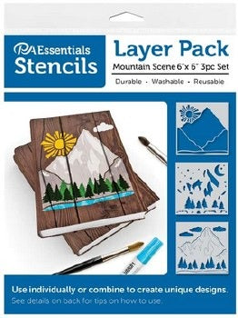 Pa Essentials 6X6 Stencil 3Pk- Mountains JB-39459_0ef113de-8e22-4d37-94ac-9a9ffc251dd0