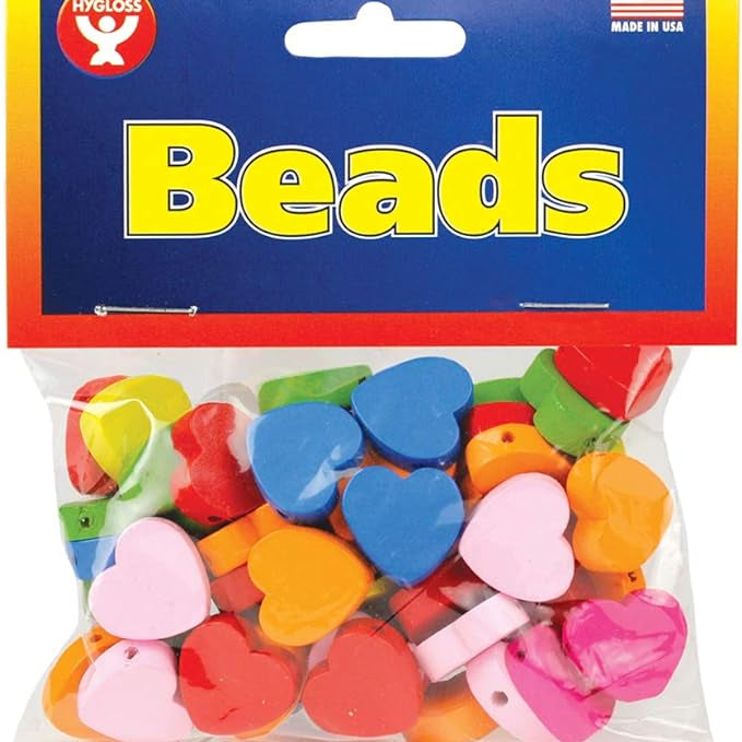 Wooden Heart Beads JB-39833
