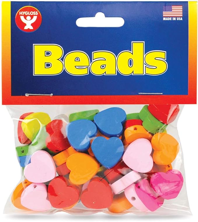 Wooden Heart Beads JB-39833