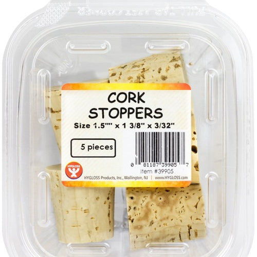 2 Pack Hygloss Cork Stoppers 1.5"X1-3/8"X3/32" 5/Pkg JB-39837_32c04867-96e8-4716-8cd1-94dd0f95c273