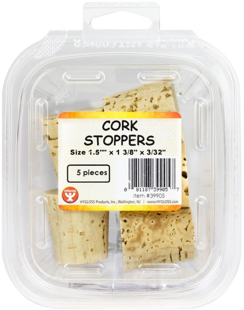 2 Pack Hygloss Cork Stoppers 1.5"X1-3/8"X3/32" 5/Pkg JB-39837_32c04867-96e8-4716-8cd1-94dd0f95c273