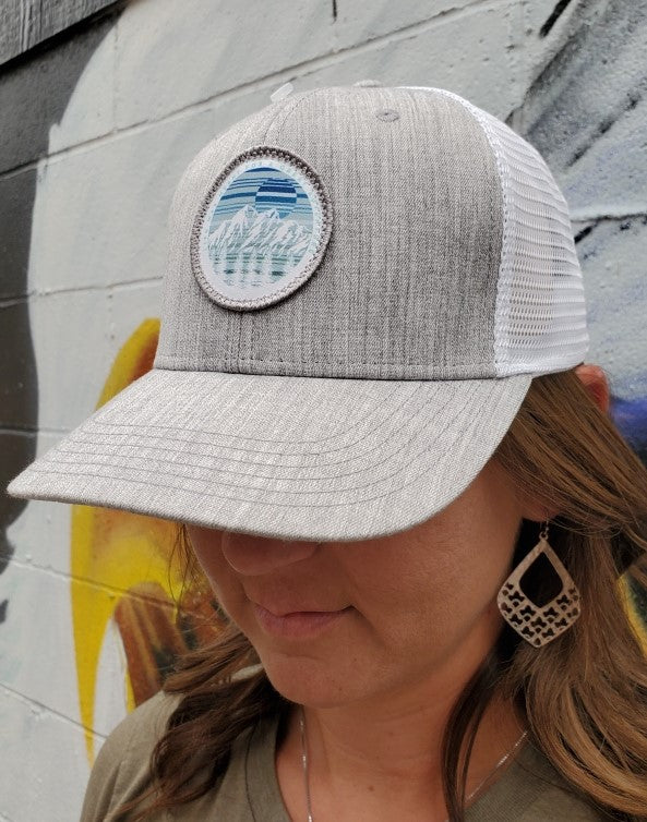 Snapback Trucker Hat Mountain Adventure JB-39855_MEL-GREY