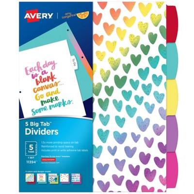 Tangerine Big Tab Dividers JB-39886