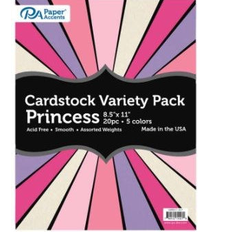 Paper Accents 8.5X11 Cardstock Variety Pack - Princess JB-39951