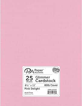 GLIMMER PINK DELIGHT CARDSTOCK JB-39989