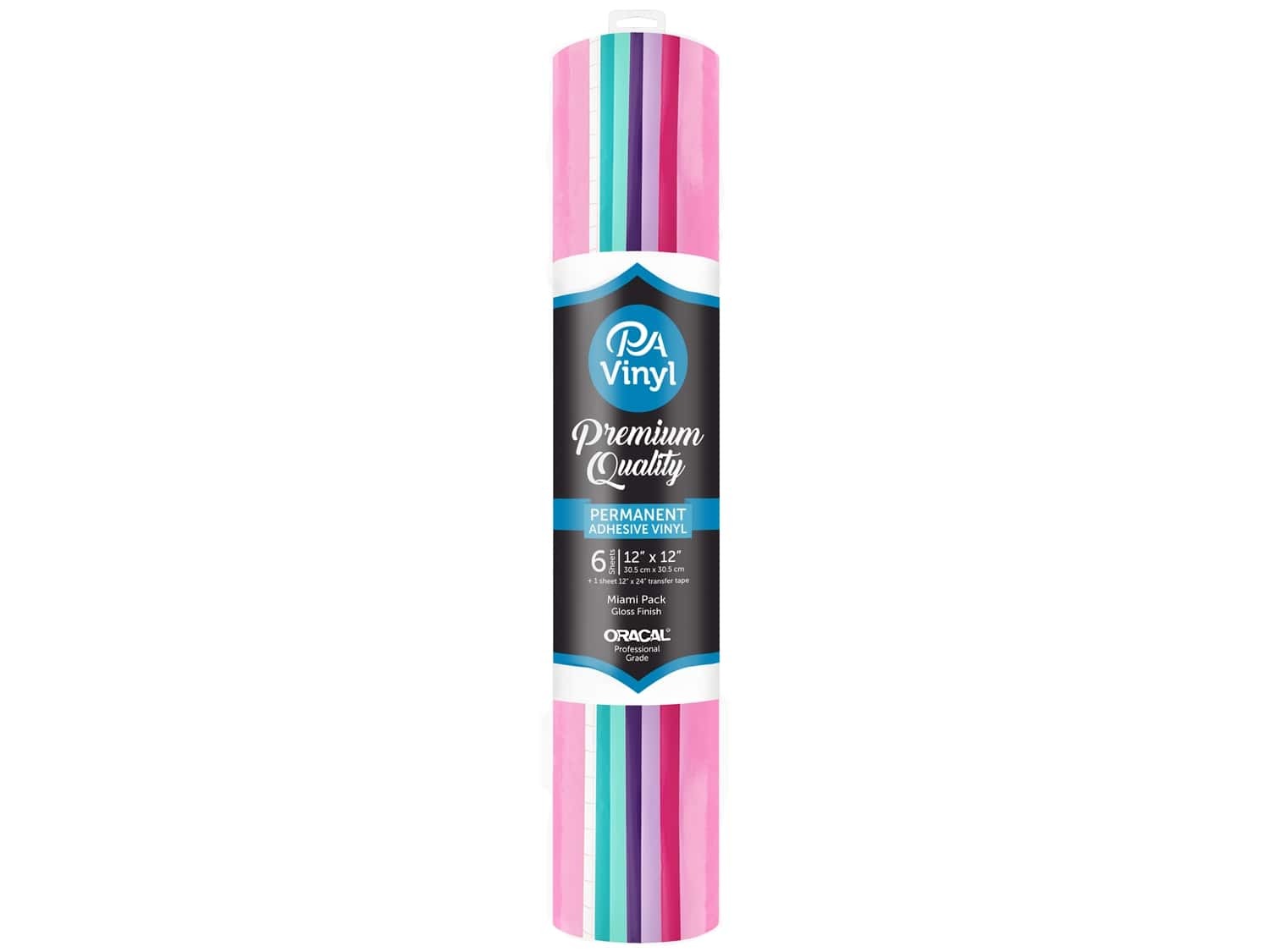 Pa Permanent Adhesive Vinyl Combo Pack - 12 X 12 In. - Gloss Miami JB-40020_98b55b2f-7fdb-4804-b282-c870177088db