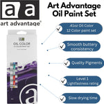 Art Advantage Paint Set Oil .41Oz 12 Color JB-40186_1