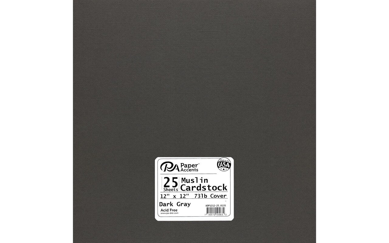 12X12 DARK GRAY CARDSTOCK JB-40293