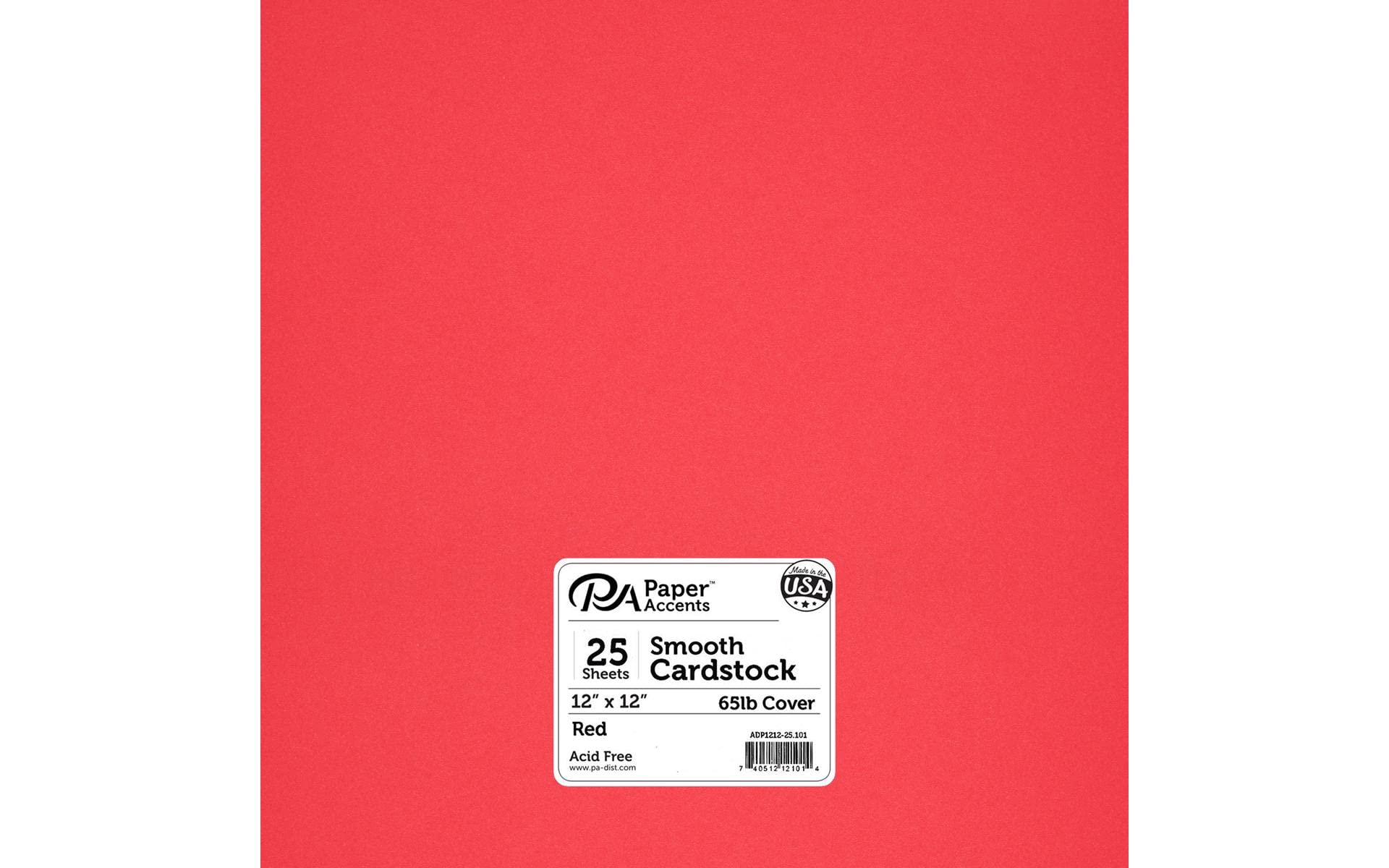 12X12 RED CARDSTOCK JB-40297