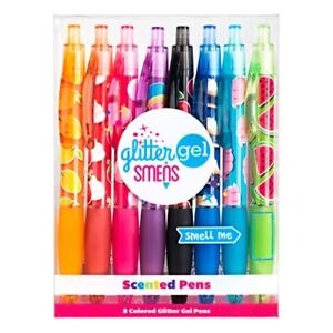 Glitter Gel Smens - Gourmet Scented Pens Colored Gel Ink Medium Point 8 Count JB-40447_76e20284-d17e-4919-a7ec-ef32a5cab8cc