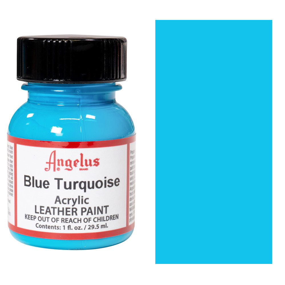1 Oz Blue Turquoise Leather Paint By Angelus JB-40546