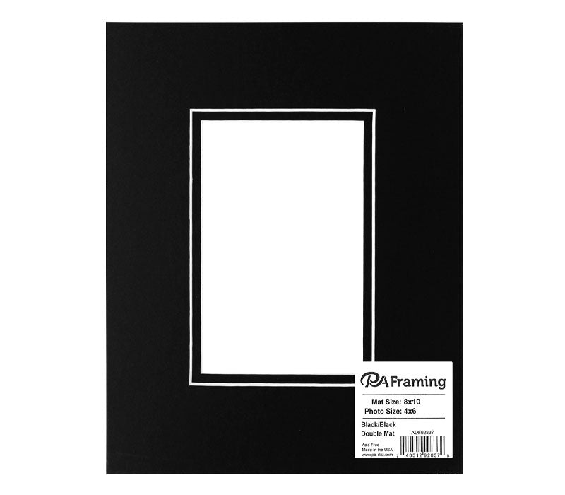 8X10 Black W/White Core JB-40630