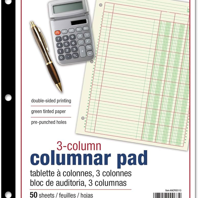 3 Column Columnar Pad JB-40668