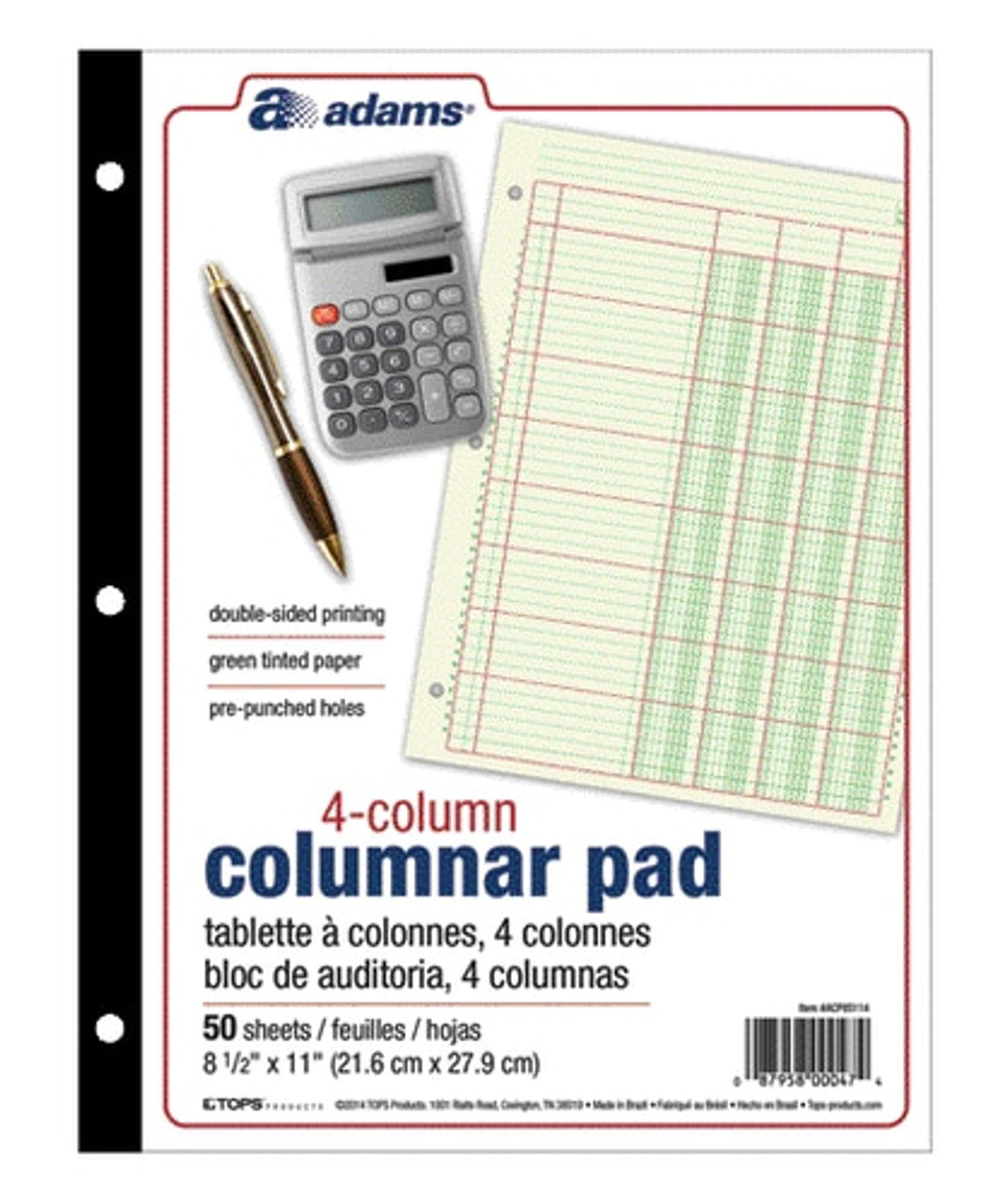 4 Column Columnar Pad JB-40679