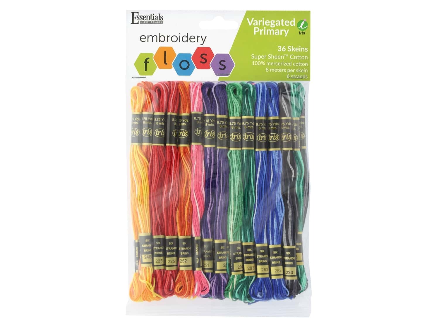 Essentials By Leisure Arts Iris Embroidery Floss Pack Variegated 36 Pc JB-40687_109ffd4f-8f3a-43ef-8cc8-004bab344b7e