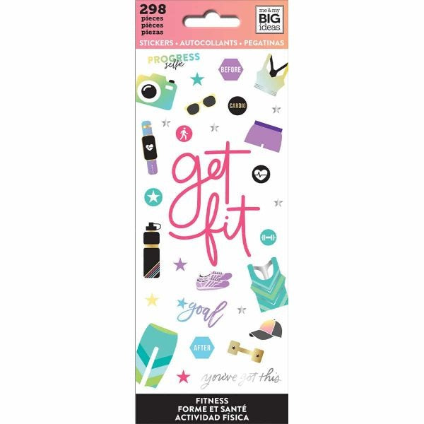 Book 8 Hojas Stickers – Happy Planner – Get Fit Arts & Crafts JB-41218