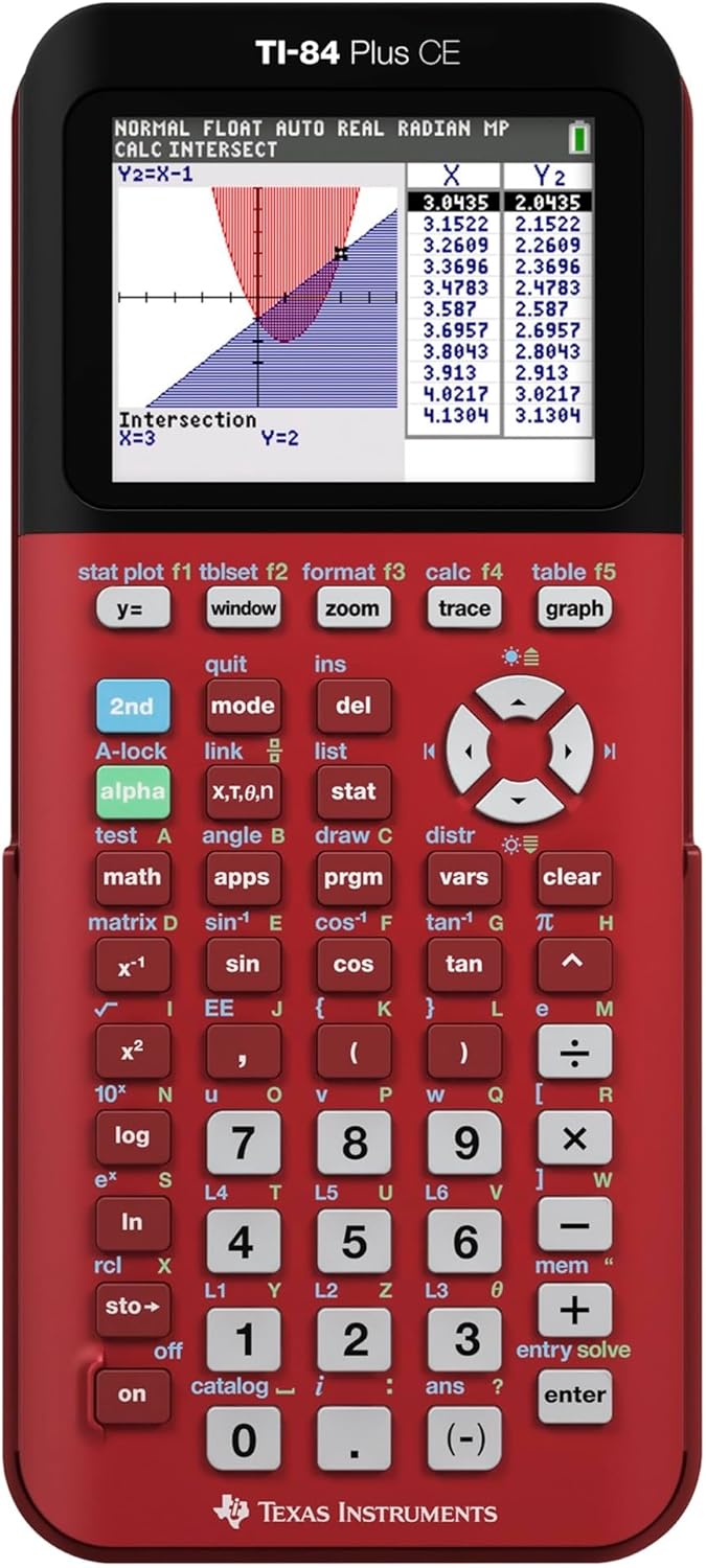 Texas Instruments Ti-84 Plus Ce Graphing Calculator - Red JB-41228