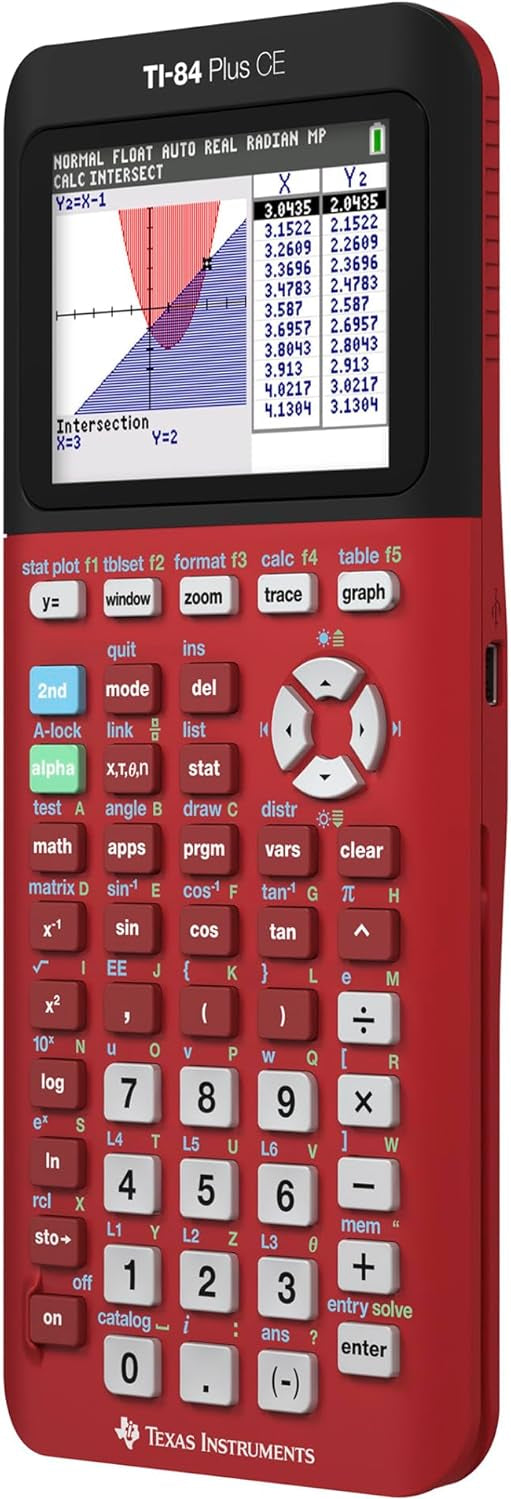 Texas Instruments Ti-84 Plus Ce Graphing Calculator - Red JB-41228_2