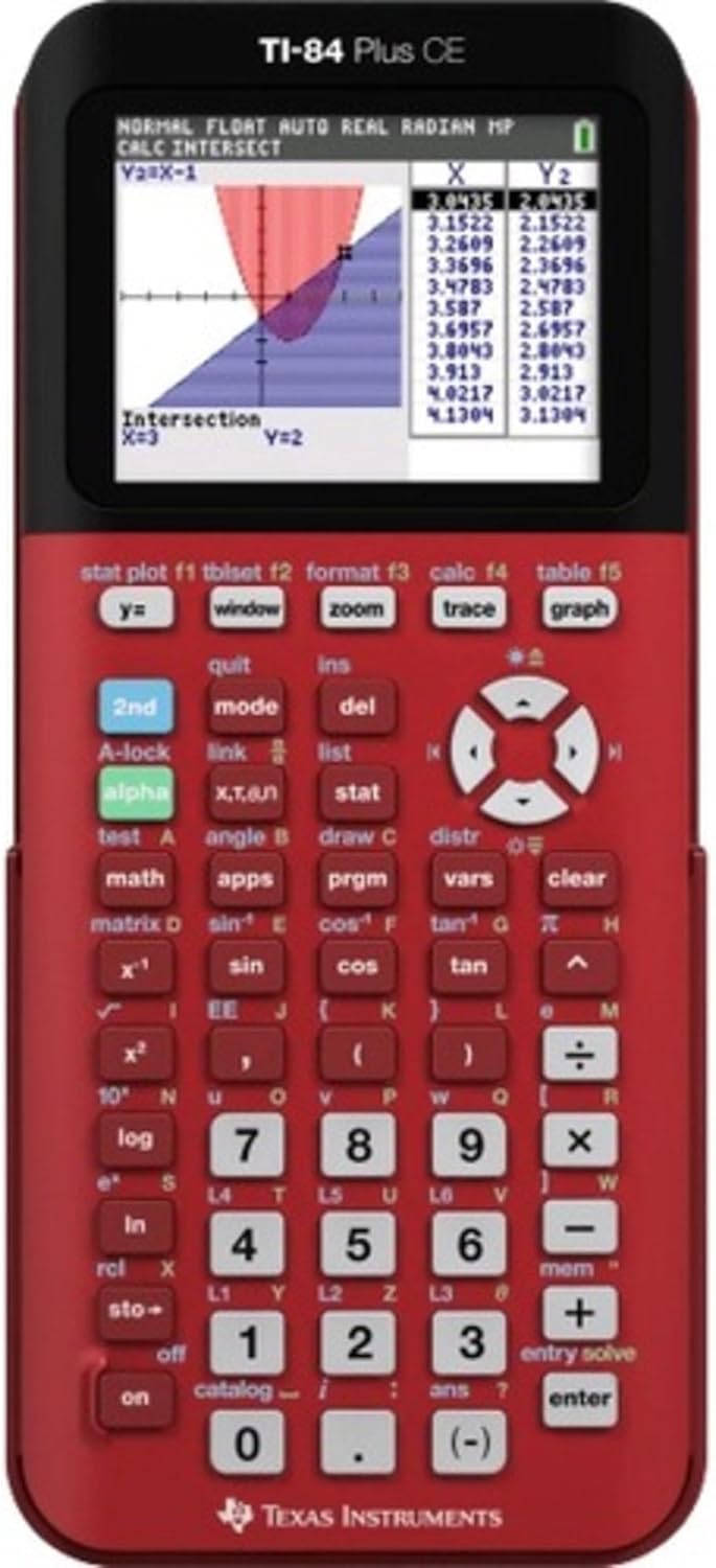 Texas Instruments Ti-84 Plus Ce Graphing Calculator - Red JB-41228_3