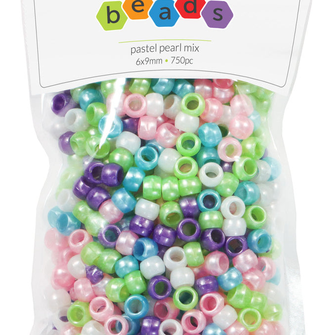 Pastel Pearl Mix Pony Beads JB-41296