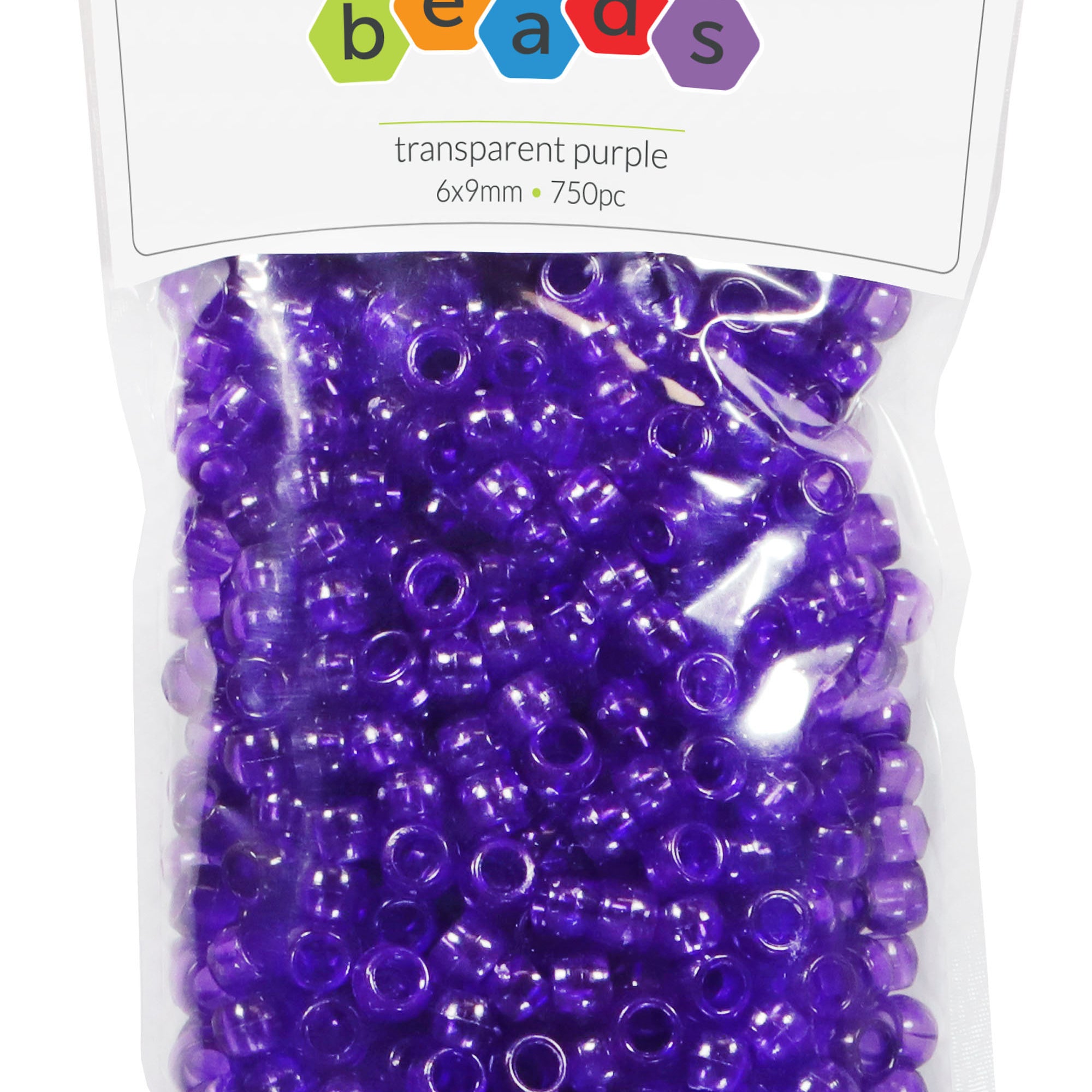 Trans Purple Pony Beads JB-41301