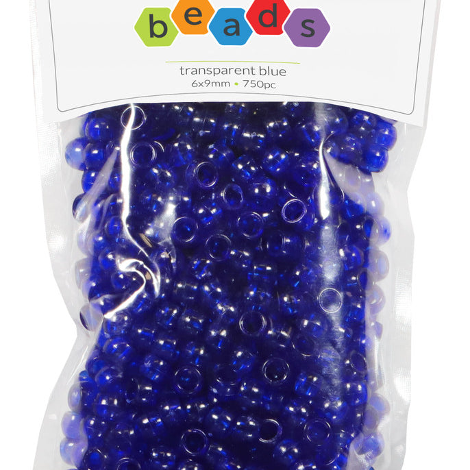 Trans Blue Pony Beads JB-41303