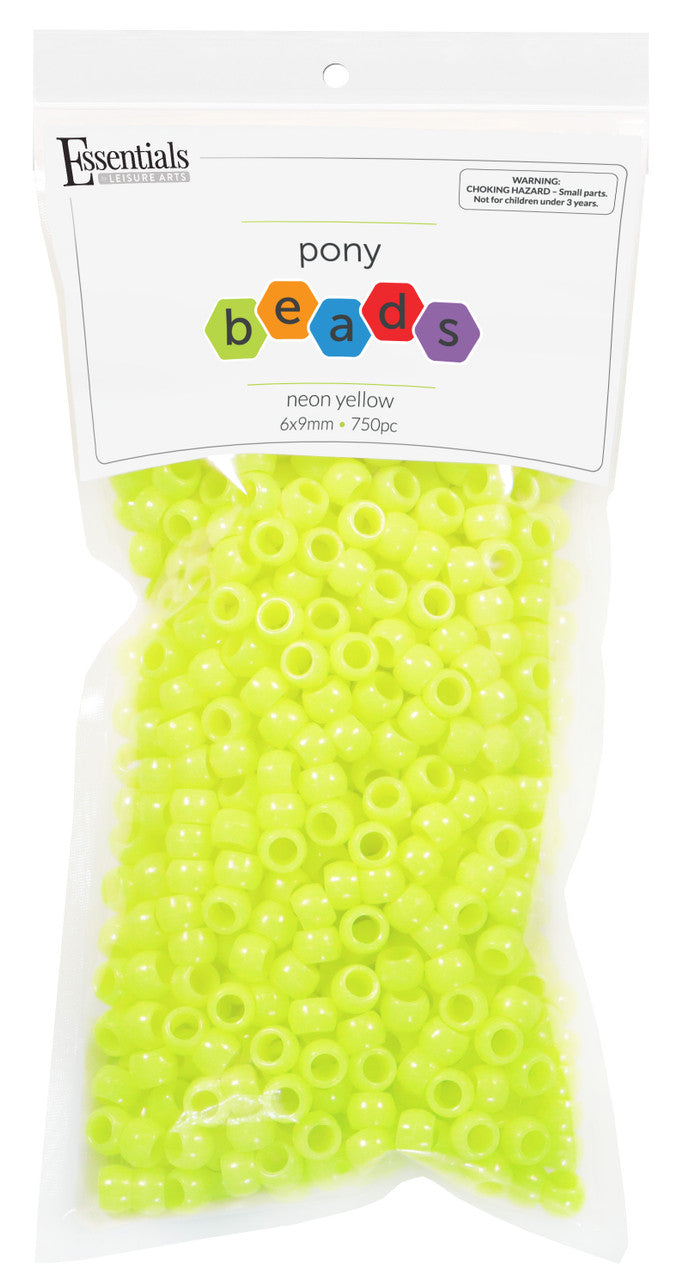 Neon Yellow Pony Beads JB-41307