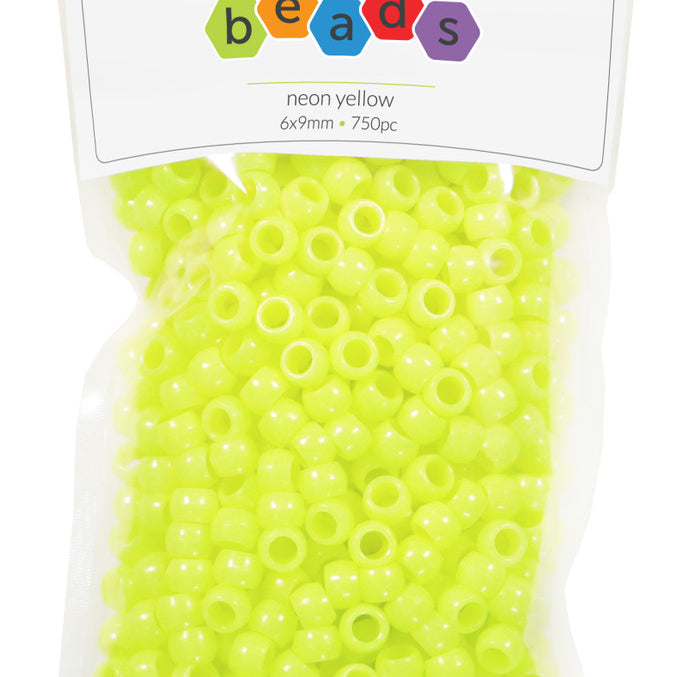 Neon Yellow Pony Beads JB-41307